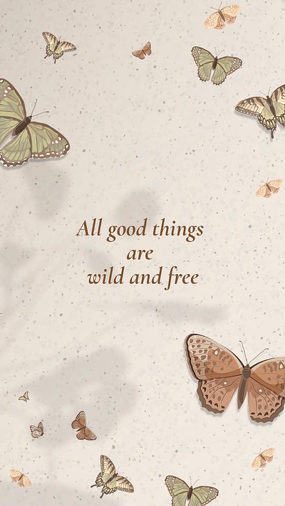 Butterfly quote Instagram story template | Free PSD Template - rawpixel