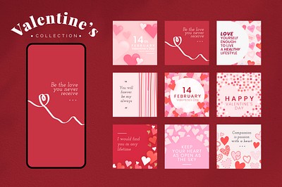 Premium Vector  Love wallpaper for february month of love social media  cover template