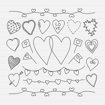 Hand drawn love and valentine's | Premium Vector - rawpixel