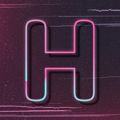 Capital letter H psd neon | Free PSD - rawpixel