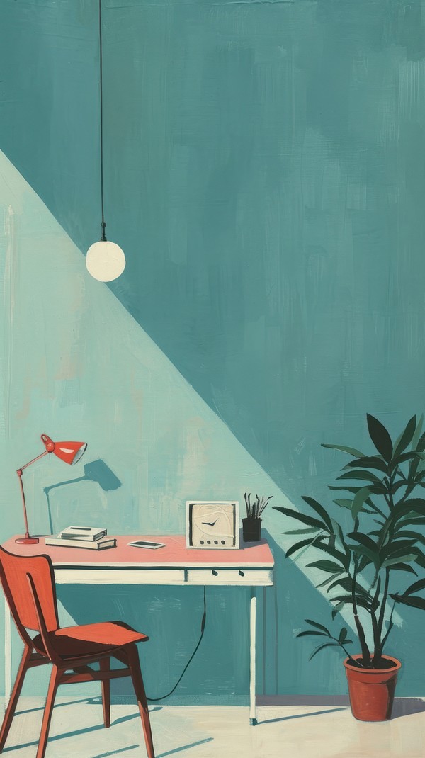 Painting desk architecture furniture | Free Photo Illustration - rawpixel