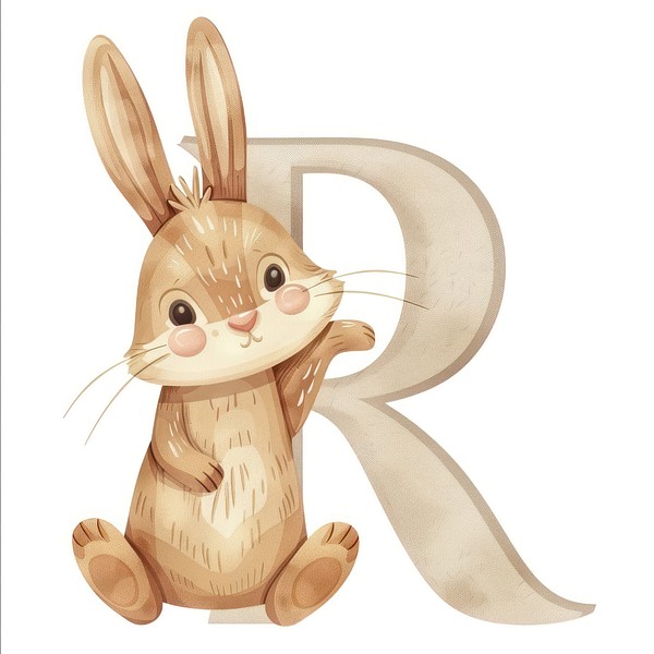 Letter R rabbit rodent mammal | Free Photo Illustration - rawpixel