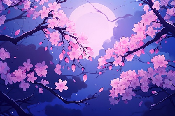 Cherry blossom purple backgrounds outdoors. | Premium Photo
