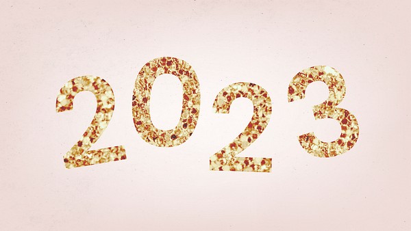 2023 gold glitter desktop wallpaper, | Premium PSD - rawpixel