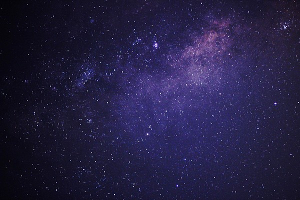Purple starry sky night view, | Free Photo - rawpixel