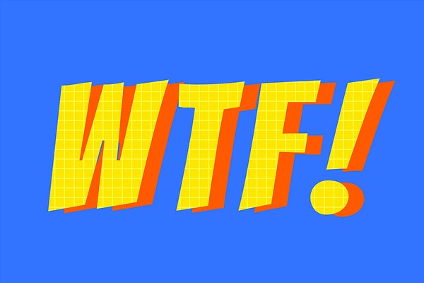 Wtf! chat word typography vector | Free Vector - rawpixel