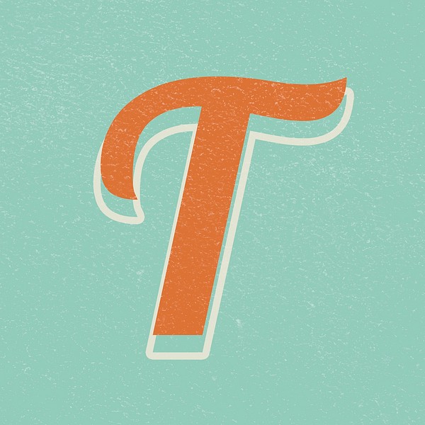 Alphabet letter T retro bold | Free PSD - rawpixel