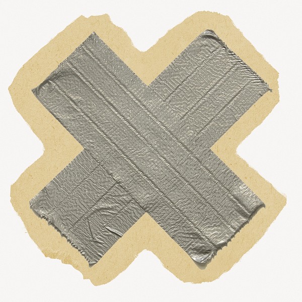 Duct tape, cross shape torn Free Photo rawpixel