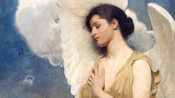 Vintage angel desktop wallpaper, background | Premium Photo ...