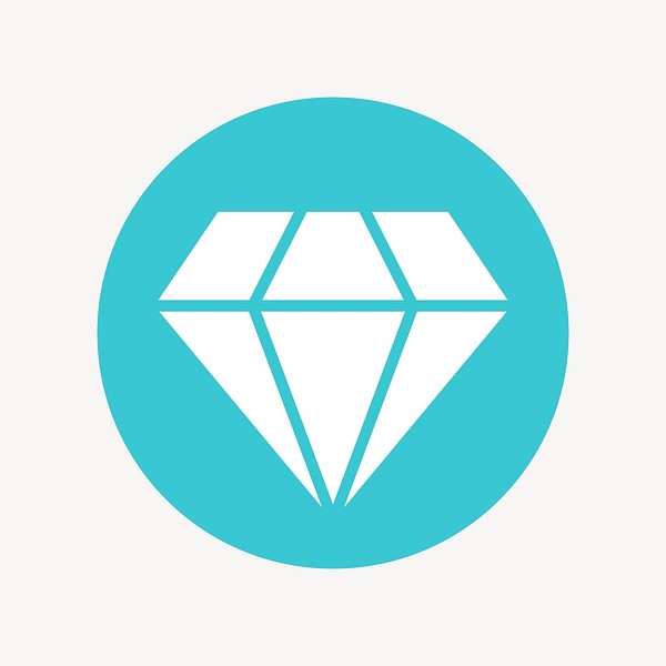 Diamond shape icon, flat graphic | Free Icons - rawpixel