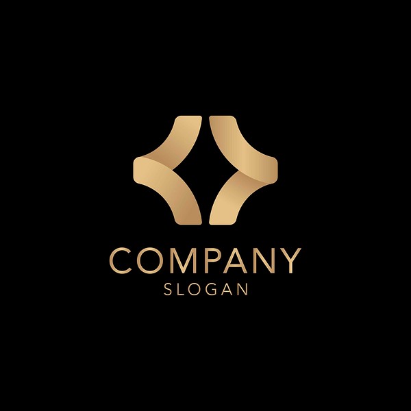 Golden company logo design vector | Premium Vector - rawpixel