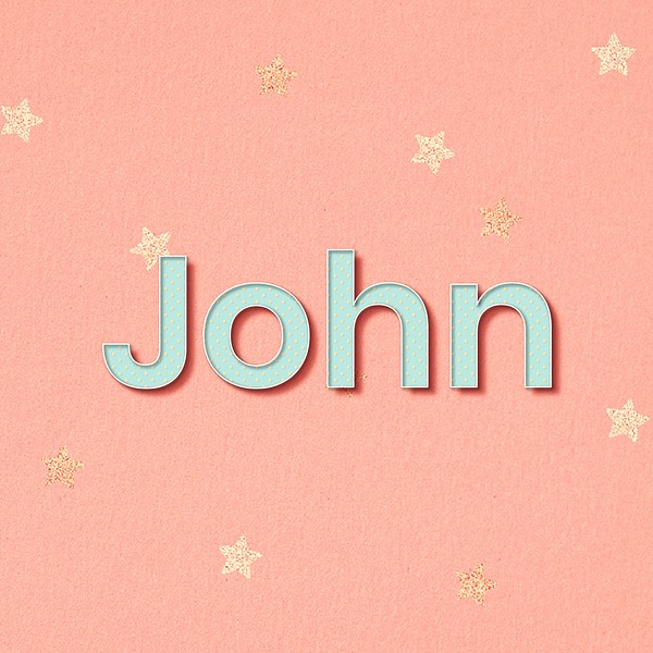 John male name typography vector | Free Vector - rawpixel
