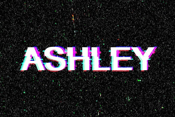 Ashley female name typography glitch | Free Photo - rawpixel