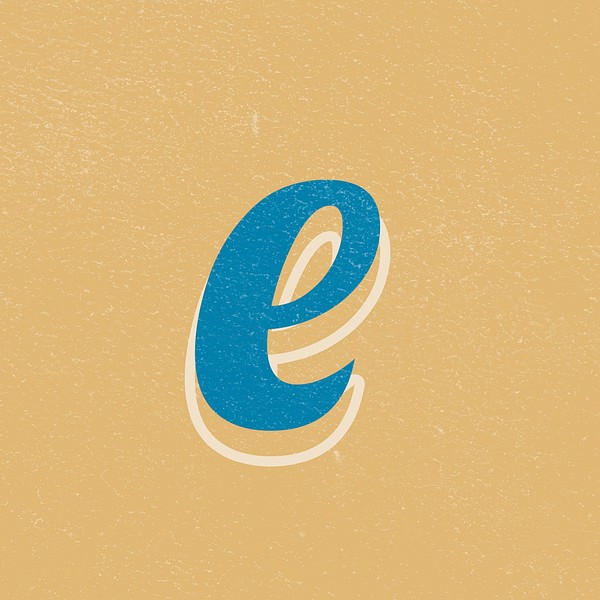 Letter e psd alphabet lettering | Premium PSD - rawpixel