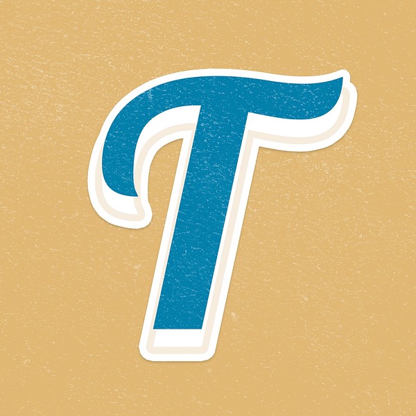 Psd letter T bold retro | Free PSD - rawpixel