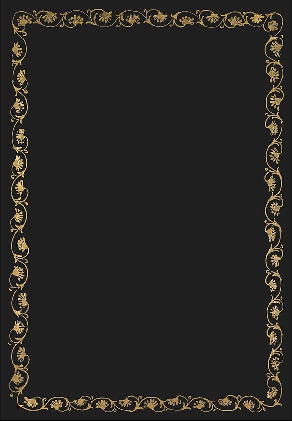 Vintage gold floral frame vector, | Premium Vector - rawpixel