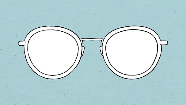 Trendy retro glasses psd sticker | Free PSD Illustration - rawpixel