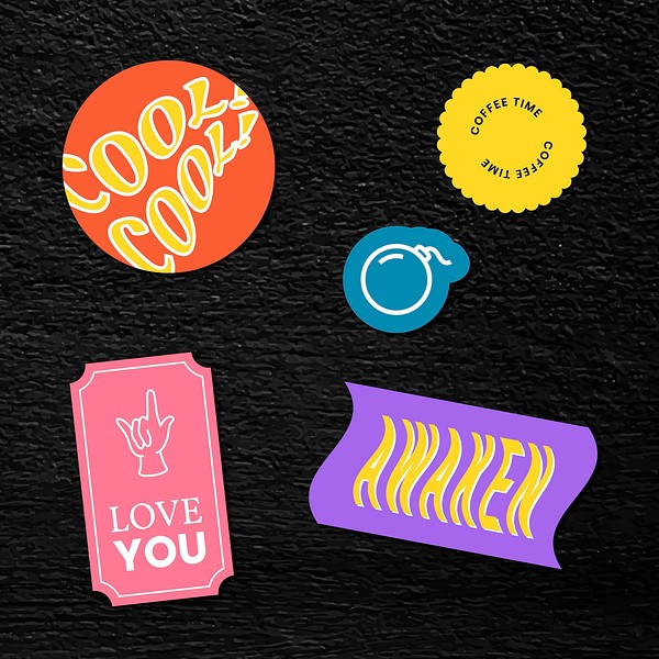 Vintage Word Sticker Badge Vector | Premium Vector - Rawpixel