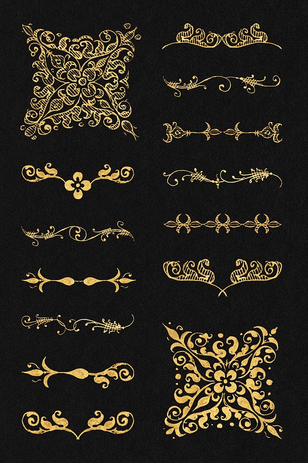 Victorian Gold Vintage Divider Psd Premium Psd Rawpixel