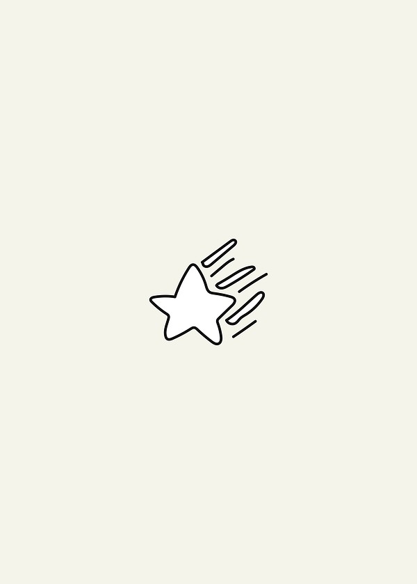 Hand Drawn White Star Vector 