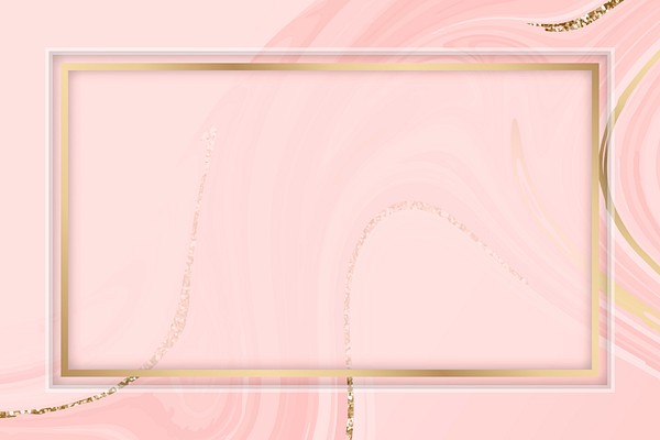 Rectangle gold frame on a pink | Premium Vector - rawpixel