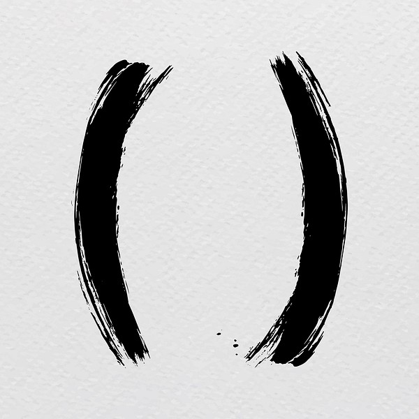 Parentheses symbol dry brush stroke Premium Vector rawpixel