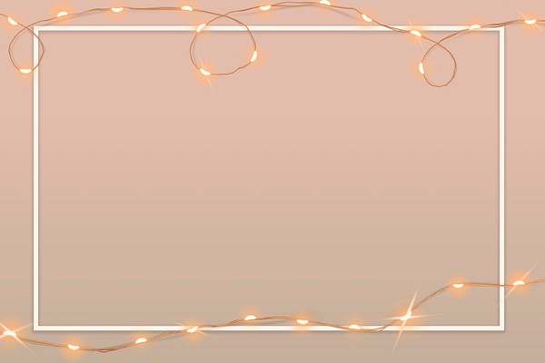Wired lights border frame on pink | Free Photo - rawpixel