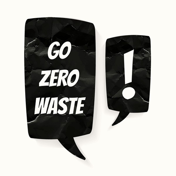 Go zero waste speech bubble Free Photo rawpixel