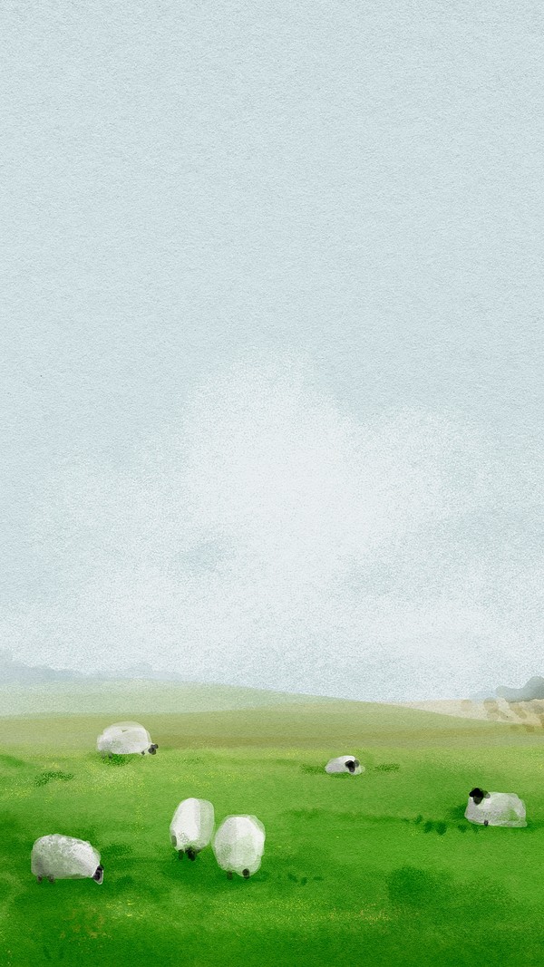 Farm landscape phone wallpaper, watercolor | Premium PSD Illustration ...
