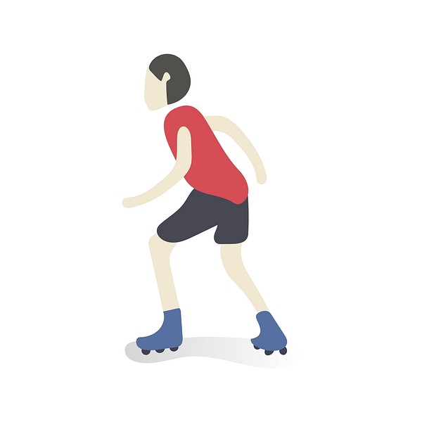 Character illustration girl rollerskating | Free Photo Illustration ...