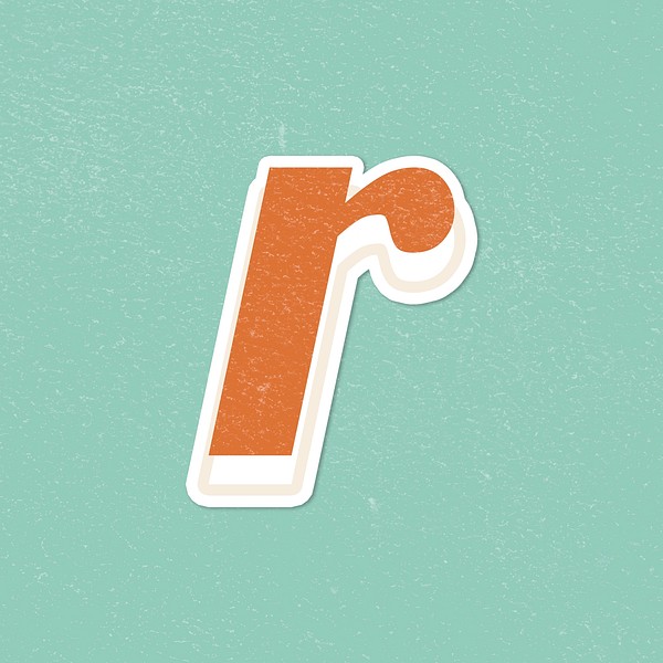 Alphabet letter R retro bold | Premium PSD - rawpixel