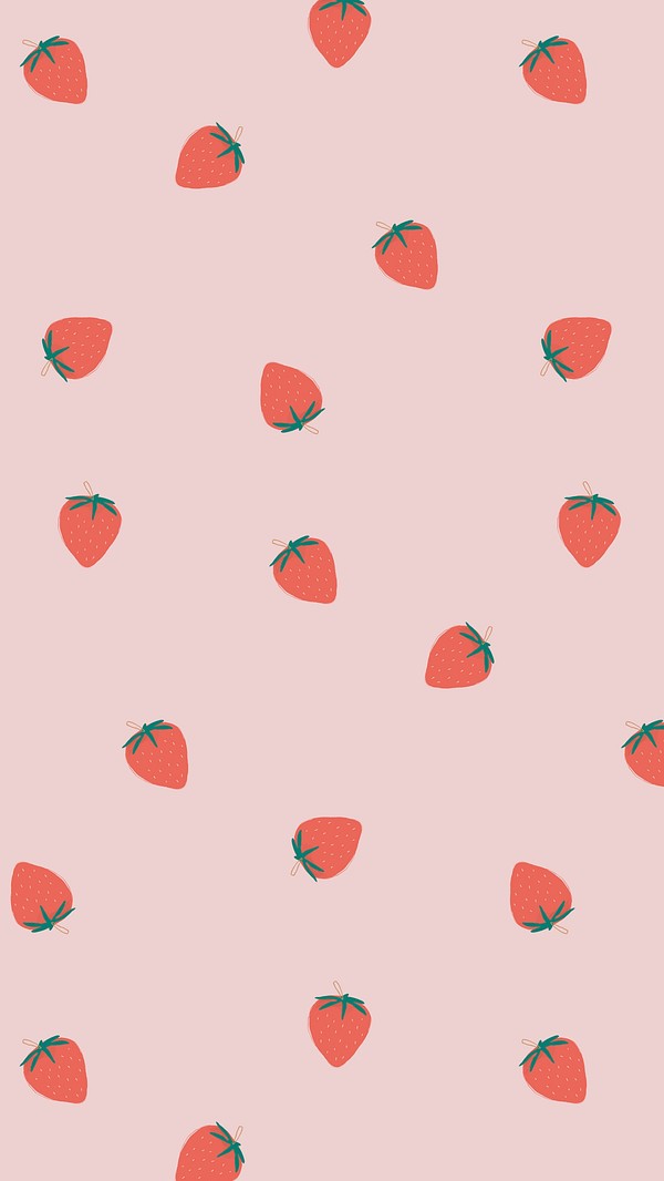 Psd hand drawn strawberry pattern | Premium PSD - rawpixel