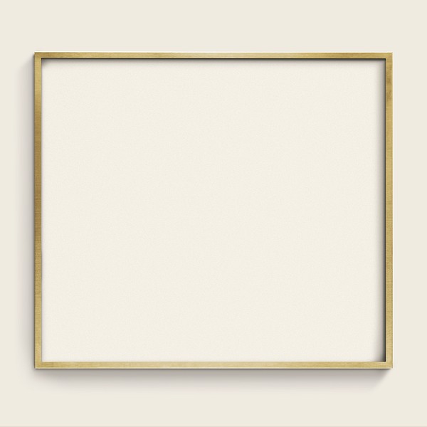 Gold square frame beige background | Premium PSD Mockup - rawpixel