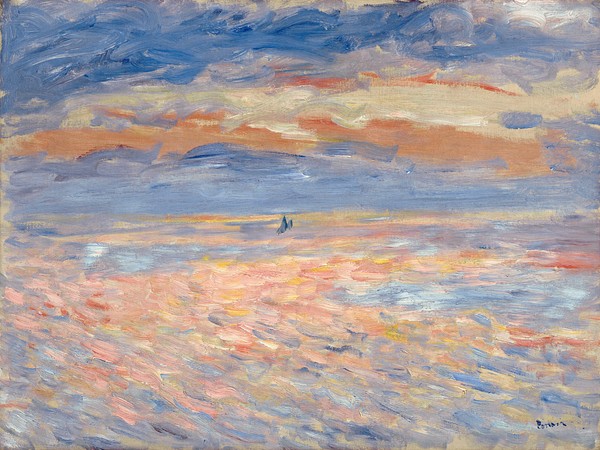 Pierre-Auguste Renoir's Sunset (1879-1881), vintage | Free Photo - rawpixel