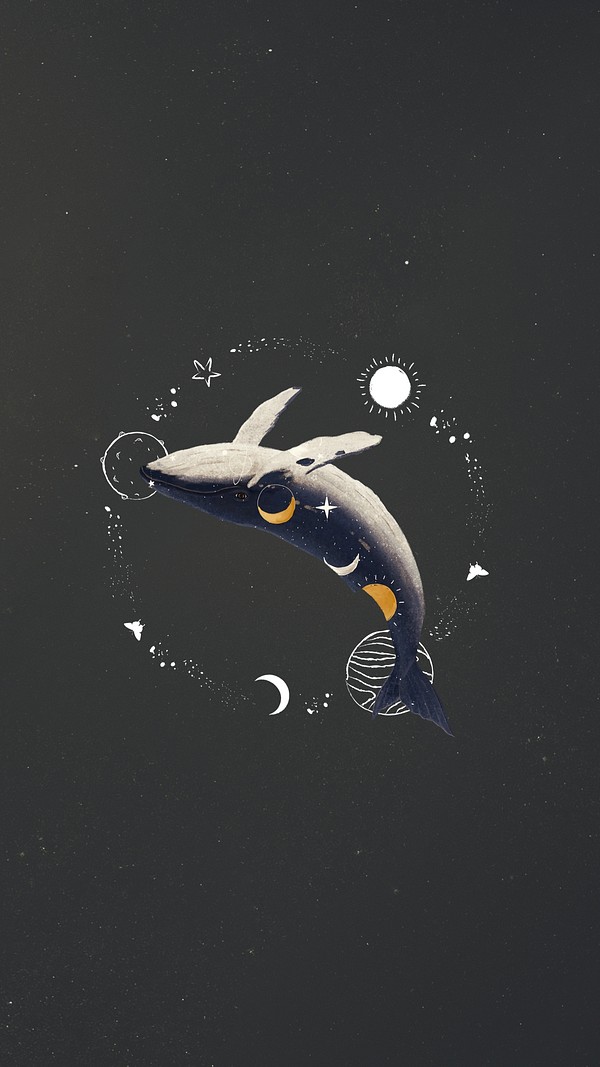 Swimming whale, galaxy aesthetic remix | Free Photo Illustration - rawpixel