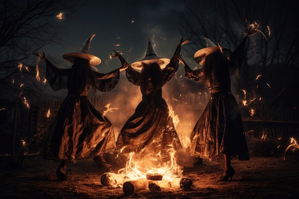 Bonfire dancing night adult. AI | Premium Photo - rawpixel