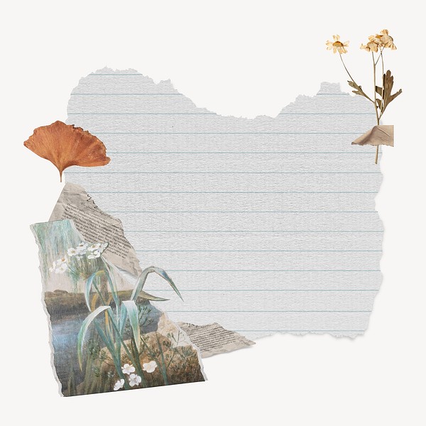 Autumn collage mockup, ripped paper | Premium PSD Mockup - rawpixel
