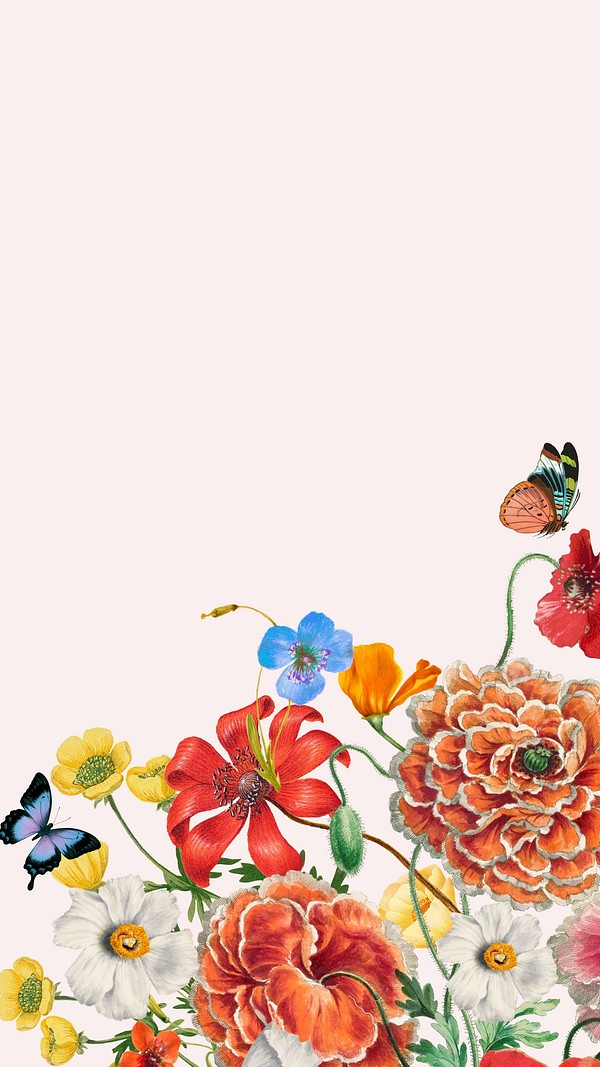 Colorful Summer flowers phone wallpaper, | Premium Photo - rawpixel