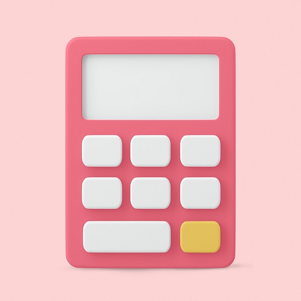 Pink calculator clipart, 3D mathematics | Free Photo Illustration ...