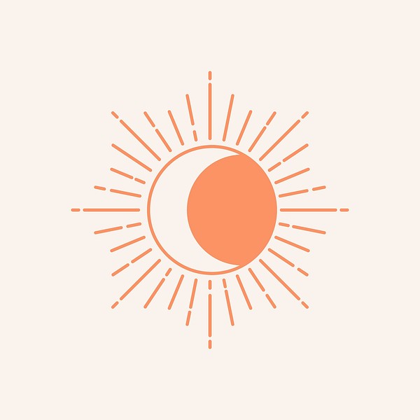 Aesthetic sun sticker, pastel line | Premium PSD - rawpixel