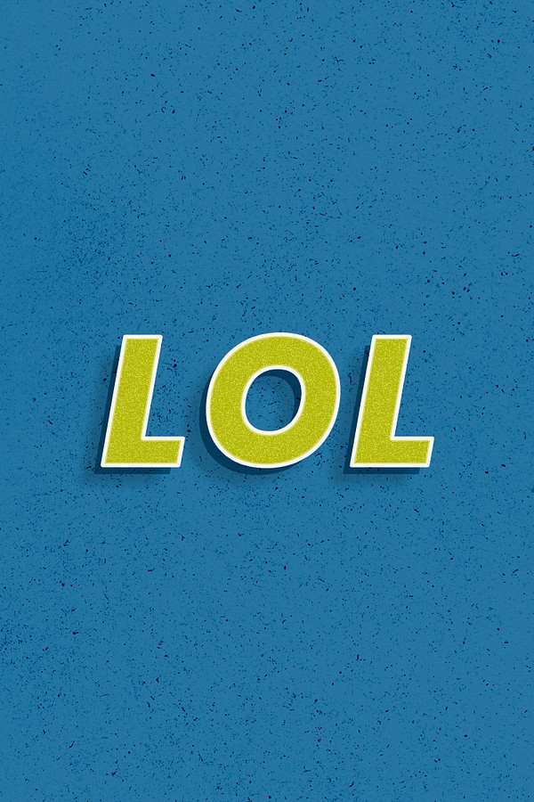 LOL word psd retro 3d | Premium PSD - rawpixel