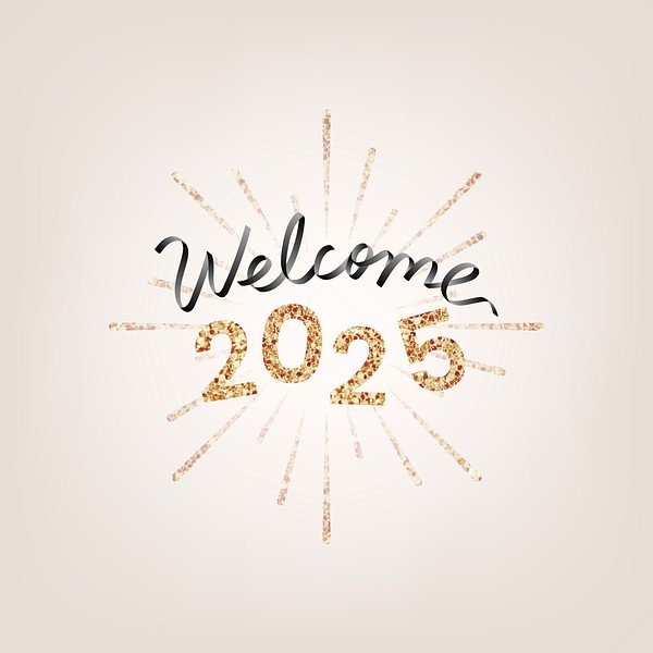 2025 gold glitter welcome new | Free Photo - rawpixel