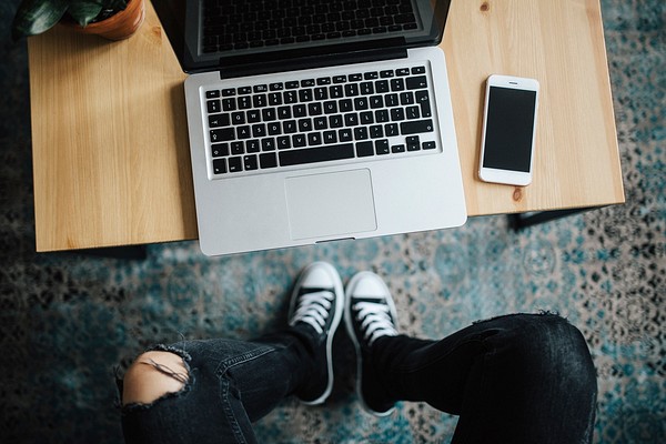 Laptop table. Visit Kaboompics more | Free Photo - rawpixel