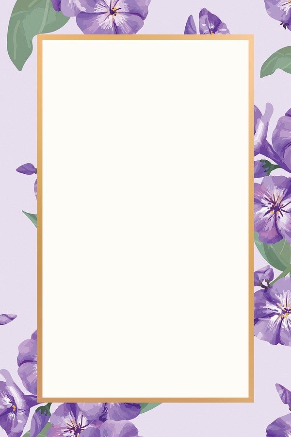 Gold rectangle phlox flower frame | Premium PSD - rawpixel