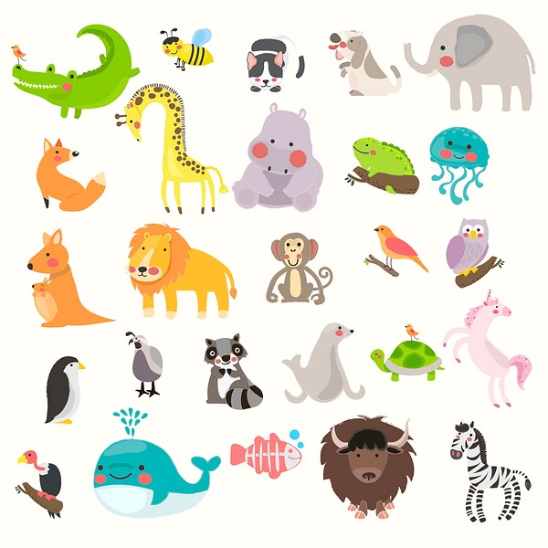 Illustration drawing style set wildlife | Premium Vector - rawpixel