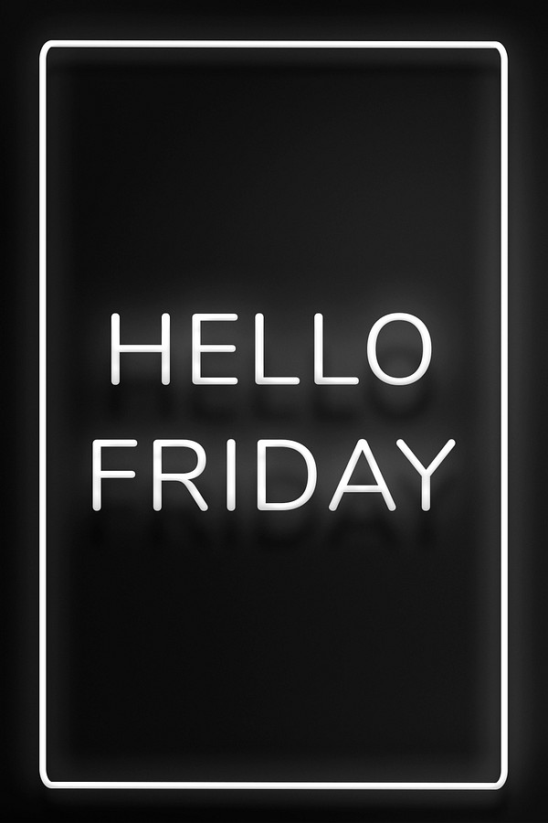 Neon frame Hello Friday border | Free Photo - rawpixel