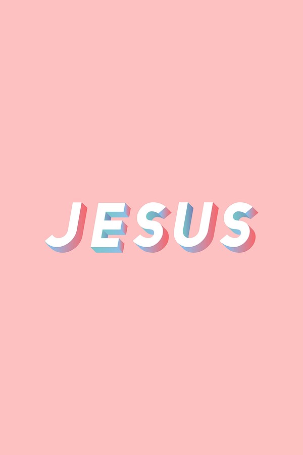 Jesus text vector 3d italic | Free Vector - rawpixel