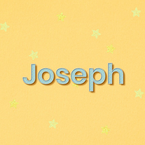 Male name Joseph typography word | Free Photo - rawpixel