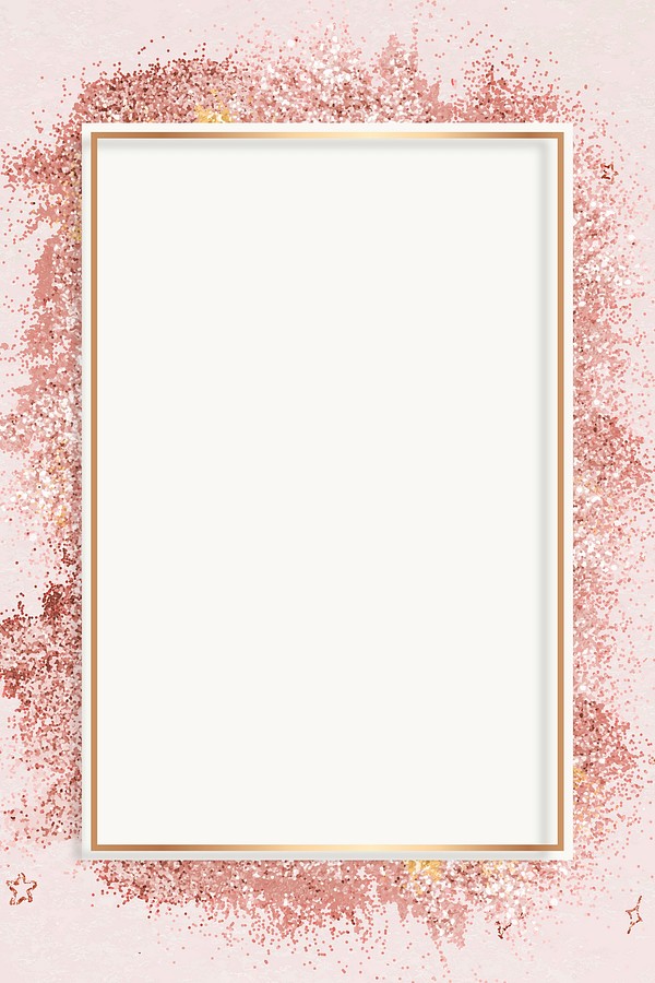 Rose gold glitter frame vector Premium Vector rawpixel