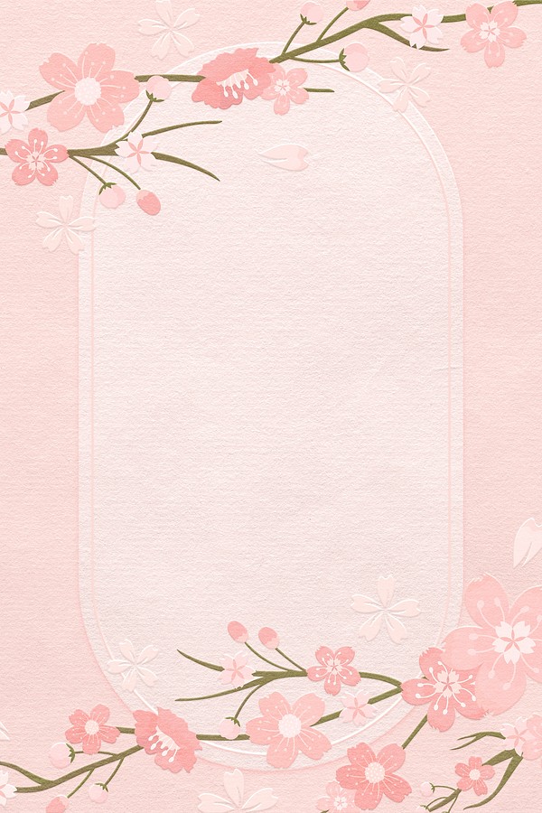 Pink Sakura psd border design | Premium PSD - rawpixel